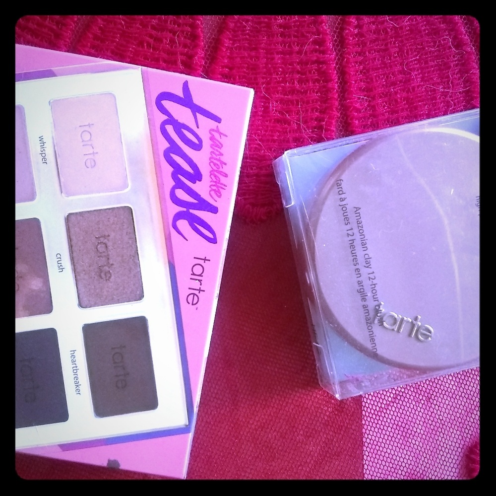 Tartelette tease eye shadow pallete and exposed bl